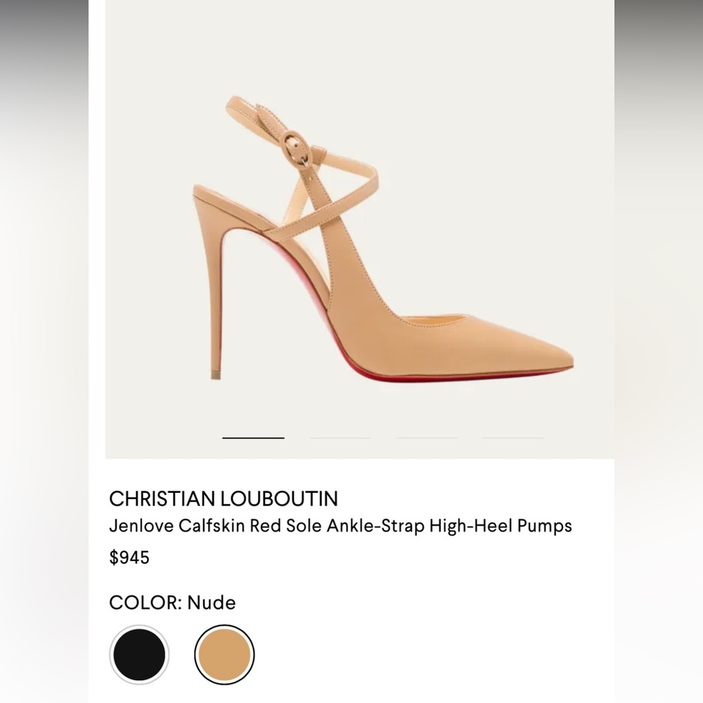 Christian Louboutin Beige Ankle-Strap Heels